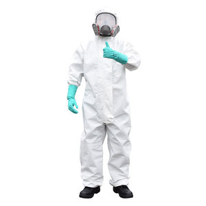 OEMタイプ3化学防護服、一体型ボディスーツ、耐酸性フード付き防護服、全身PPE作業服