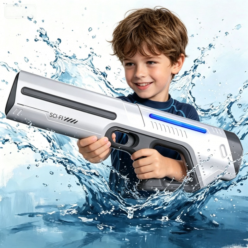 自動水を吸収する電動水鉄砲強力な連続撮影子供ウォーターブラスター夏の屋外プールのおもちゃ子供のため