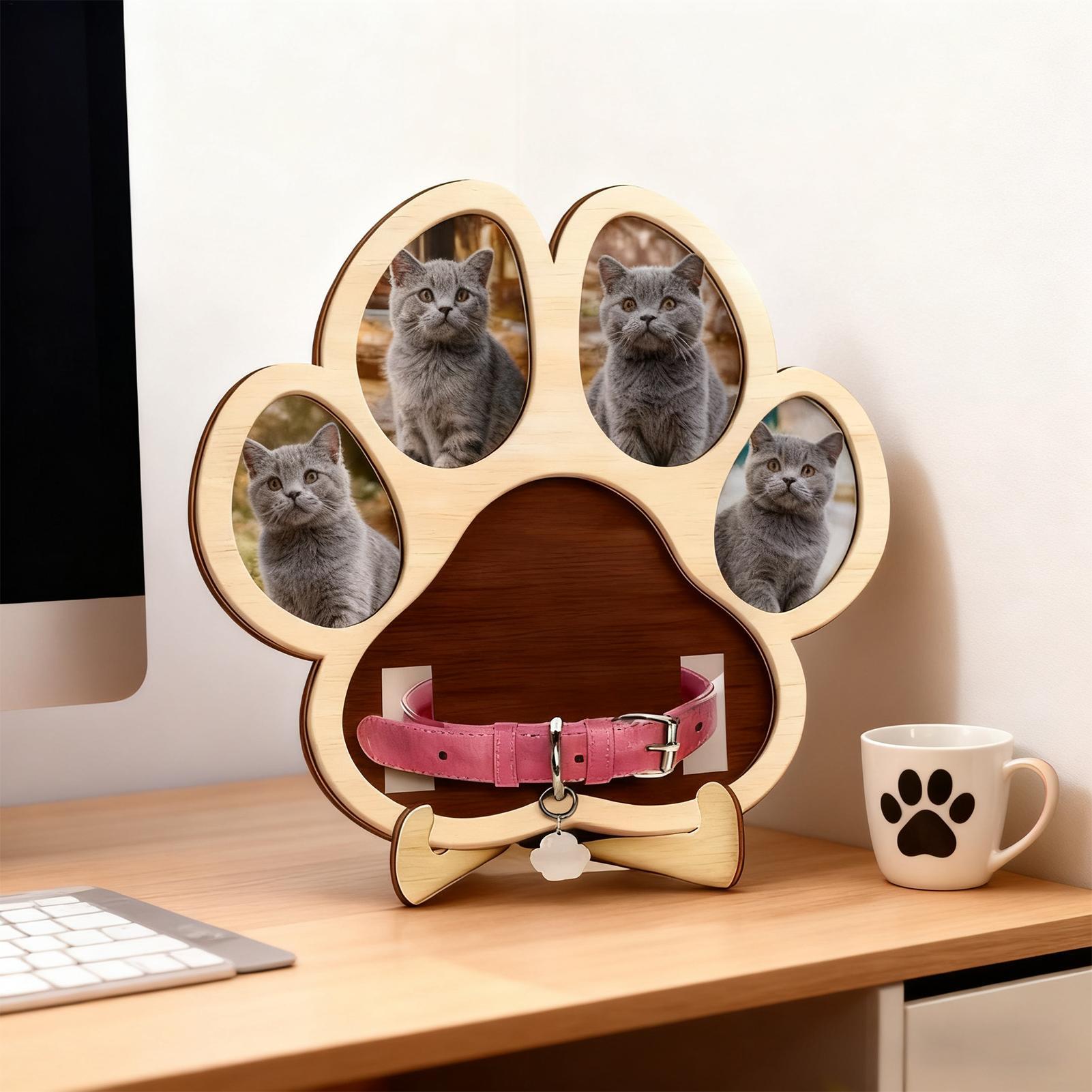 犬のメモリーフレームかわいい木製足の形の飾りかわいいメモリアル犬フレームお悔やみ死別ホーム墓子犬用