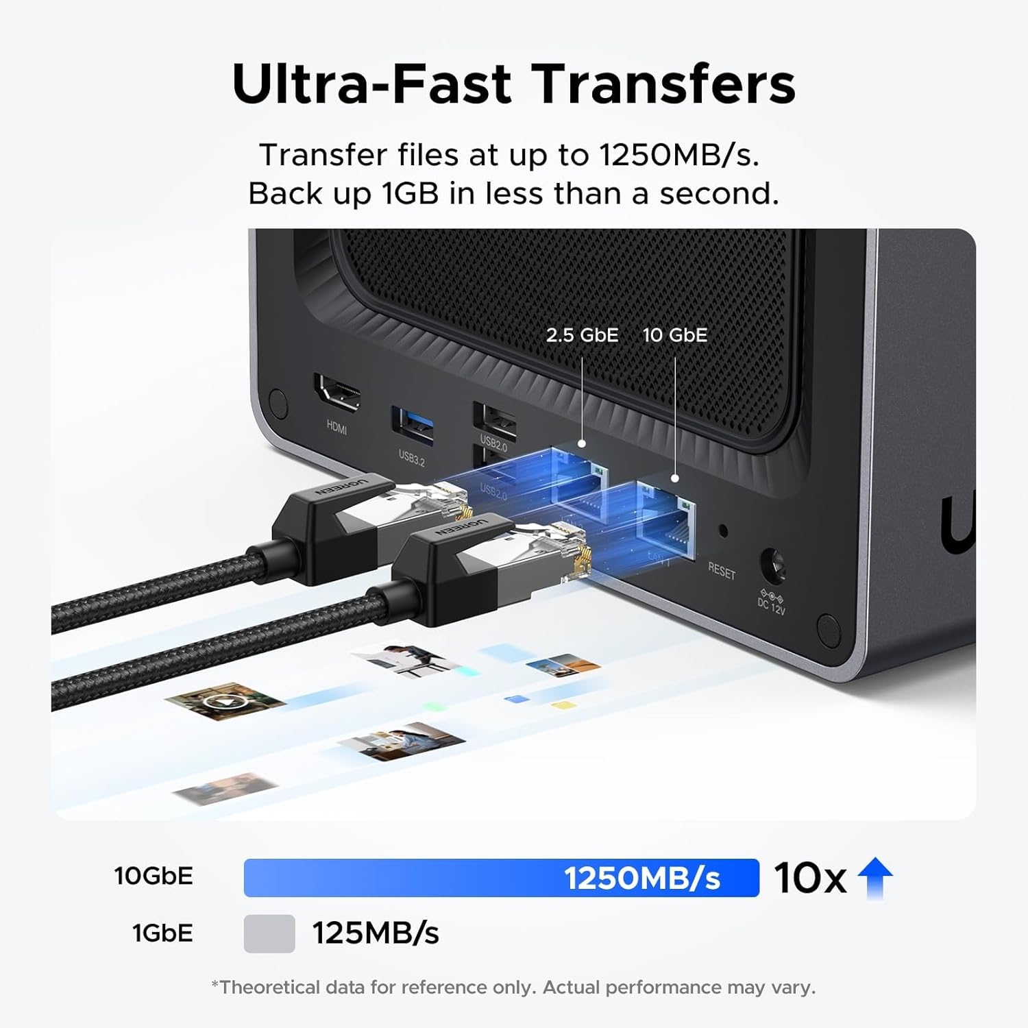 UGREEN NAS DXP4800 Plus 4 ベイ デスクトップ NASync、Intel Pentium Gold 8505 5 コア CPU、ネットワーク接続ストレージ (ディスクレス)