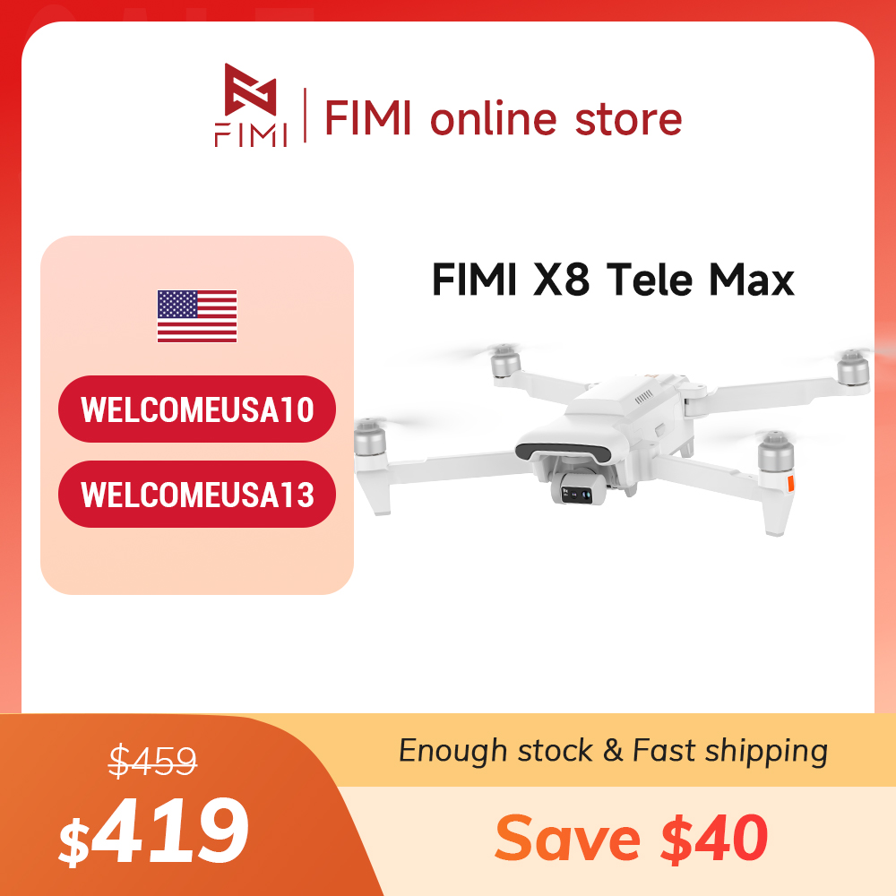 FIMI X8 Tele Max ドローン 4K プロフェッショナル 30 分飛行時間 20km 範囲オリジナル 60fps デュアルカメラ 3 軸ジンバル