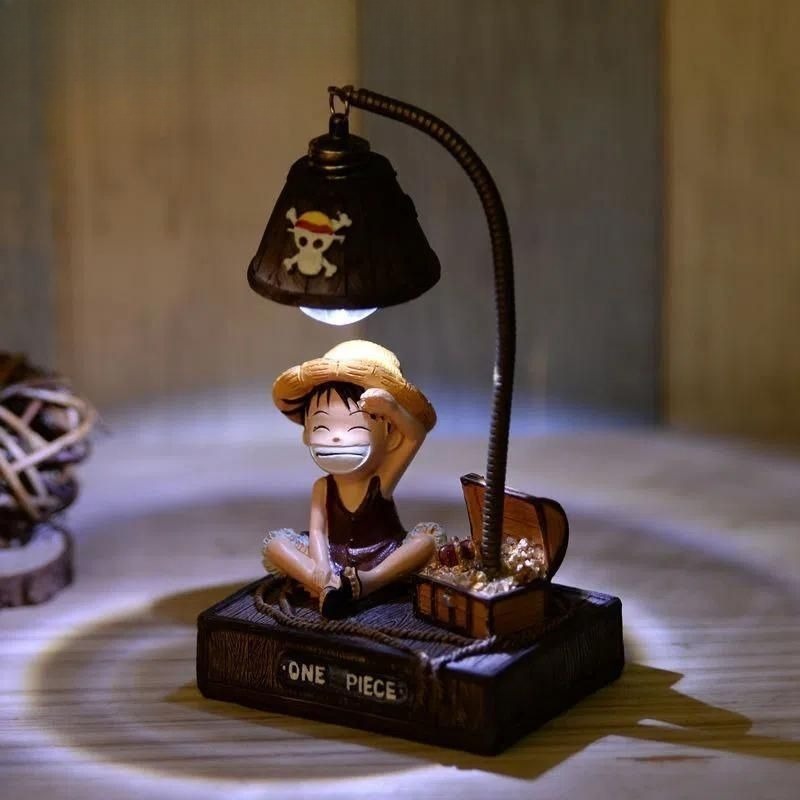 アニメワンピースナイトライトかわいいルフィフィギュアランプかわいい LED デスクトップ装飾漫画のキャラクターの装飾寝室のギフト