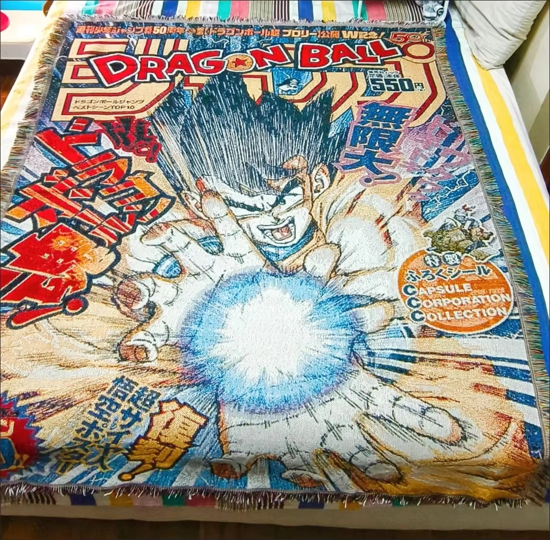 アニメドラゴンボールワンピース木綿糸テキスタイルブランケットカジュアルブランケット寝頭ブランケット装飾ソファカバー装飾カーペット