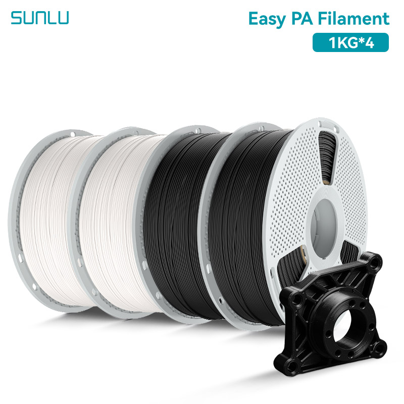 SUNLU Easy PA 3D プリンター フィラメント 1.75mm 1KG/350M、高強度、反り/亀裂なし、±0.03mm、100% フィラメントが英国からきれいに並んでいます。
