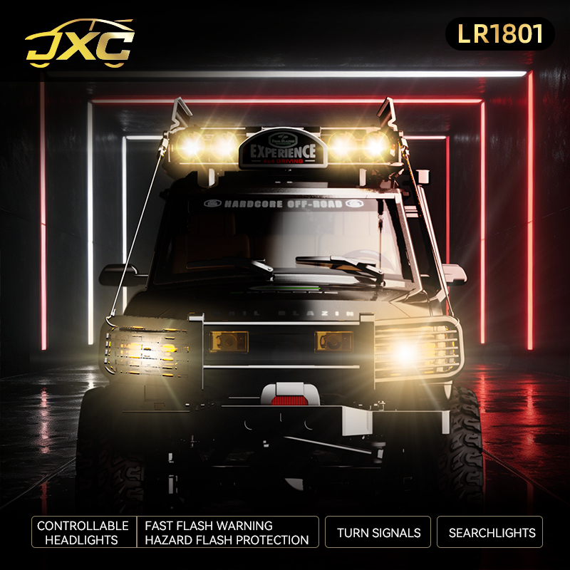 JXC LR1801 1/18 RC カー 4WD 2.4 グラムリモートコントロールカーフルプロポーションデュアルスピードシミュレーション LED クライミングオフロード RC おもちゃ子供のため