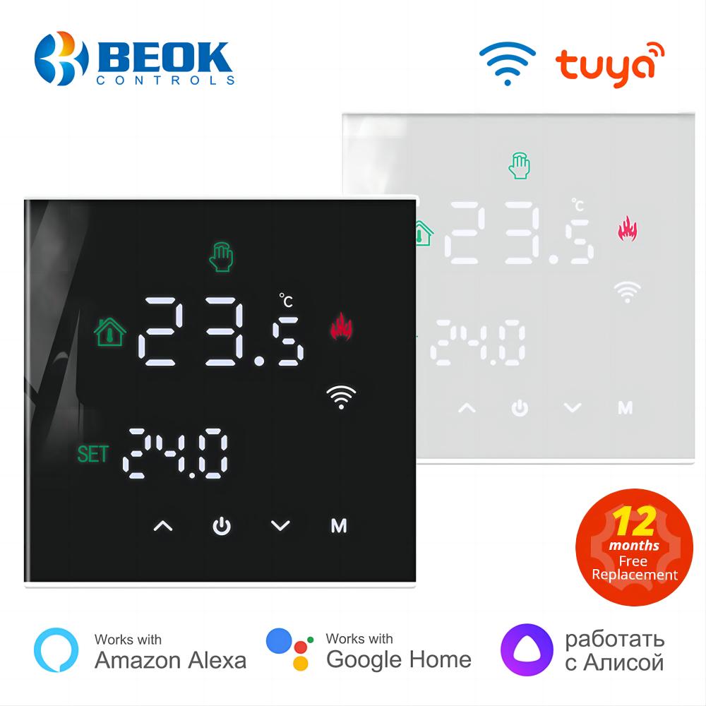Beok Tuya スマートホーム温度調節器 WIFI 暖かい床サーモスタット電気加熱温度コントローラーガスボイラー Yandex