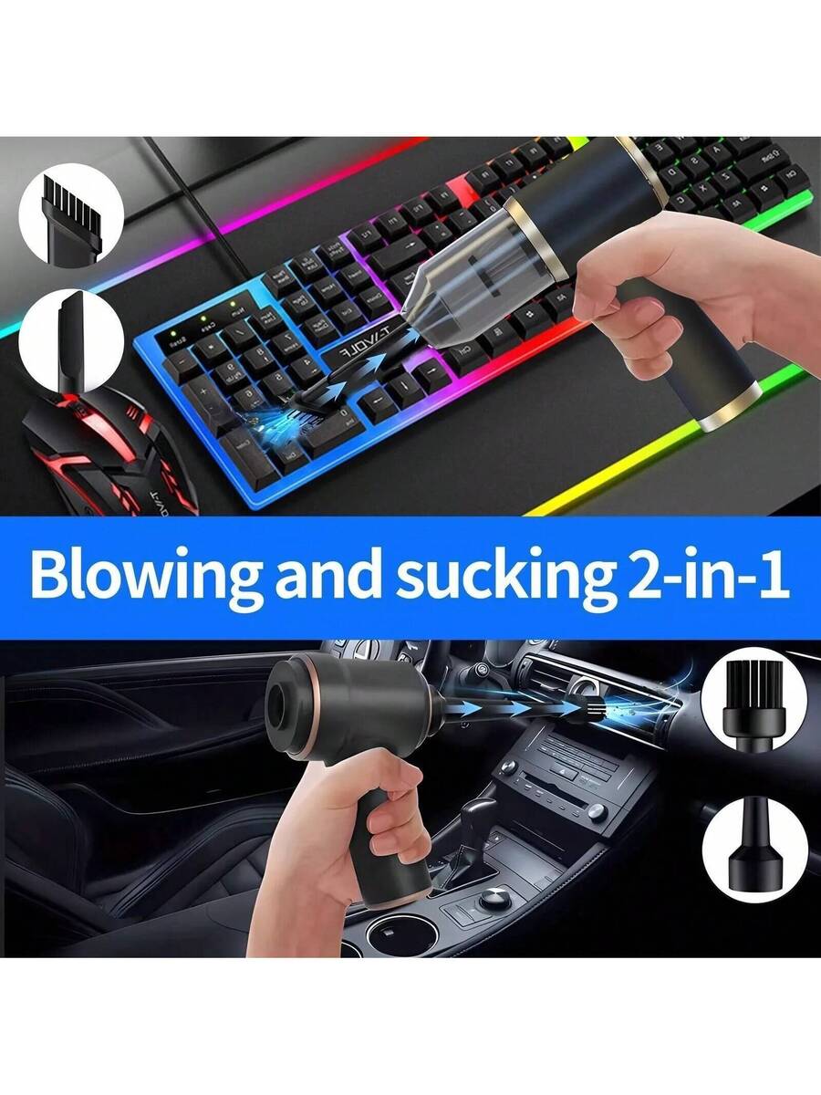 車およびキーボード用の1ワイヤレスハンドヘルド掃除機送風機付きミニ2