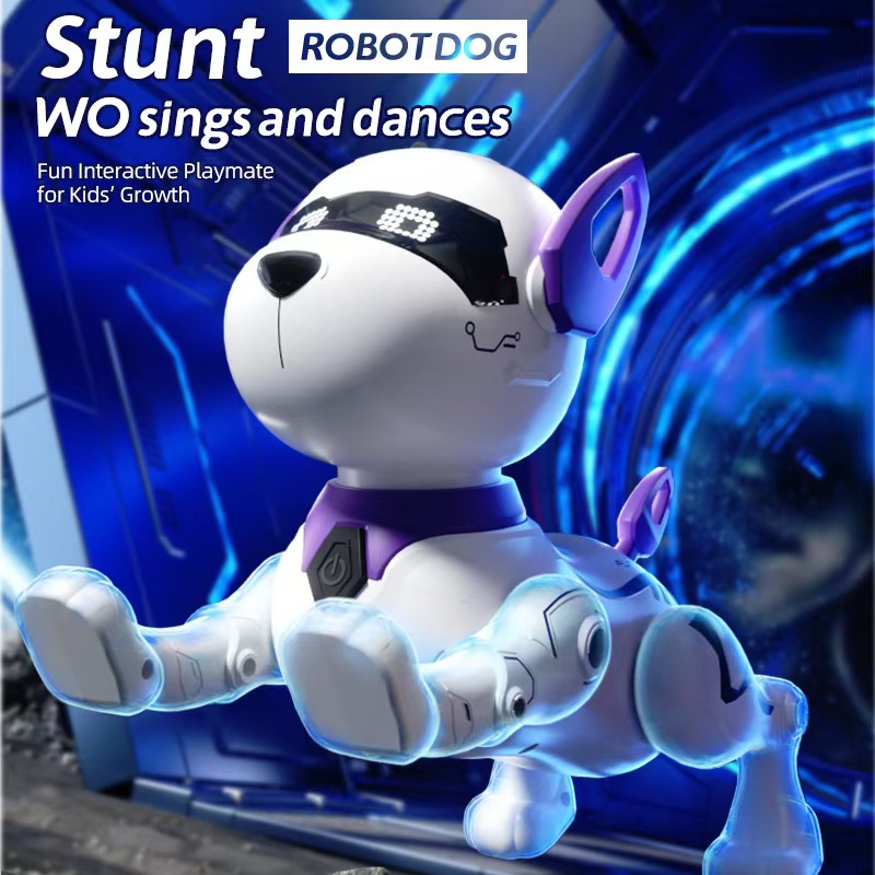 子供インテリジェントロボット犬プログラマブルスタントリモコン犬タッチインタラクティブ電気ペットのおもちゃ