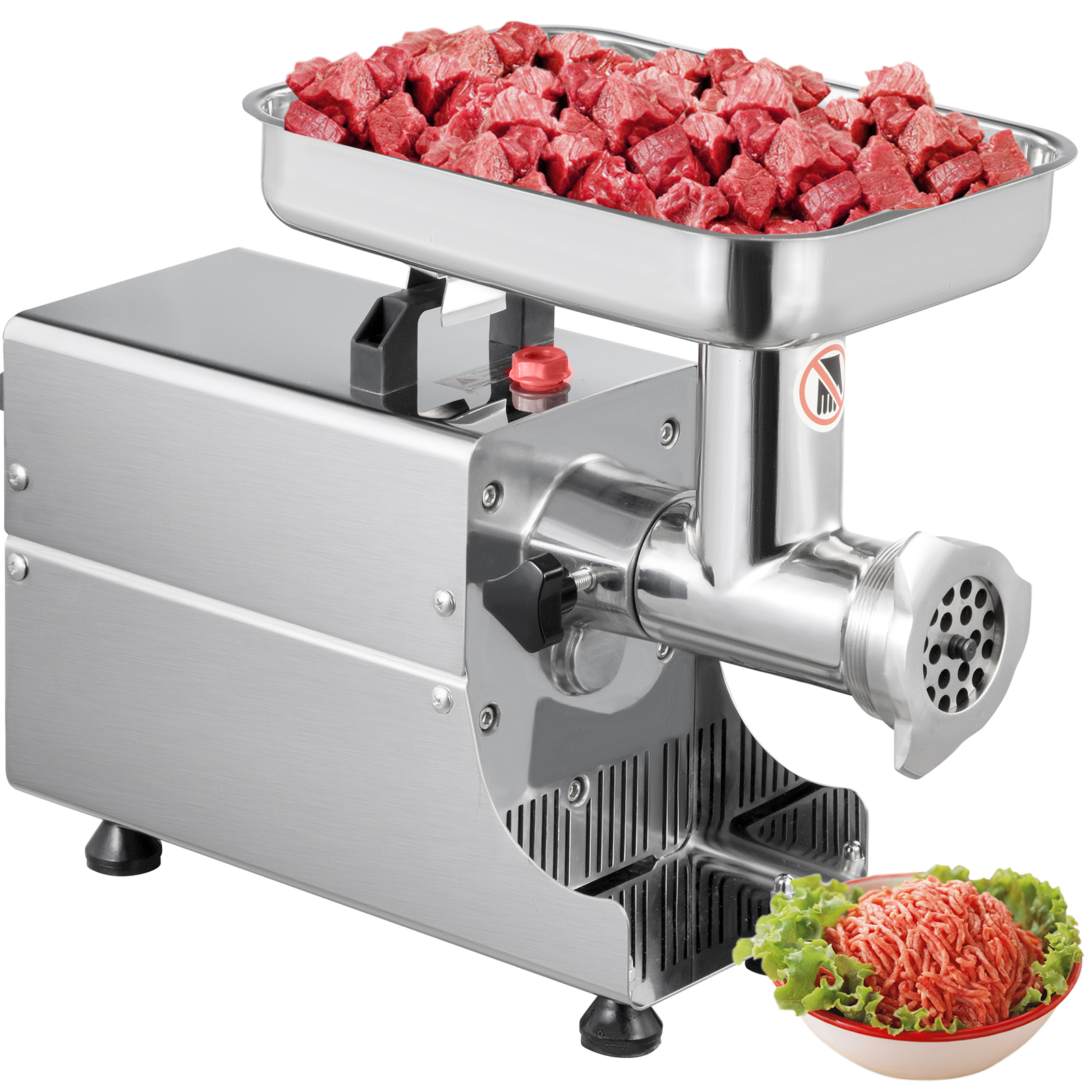 SucceBuy 250Kg/H 電気肉ミンサーグラインダー 1100 ワット業務用キッチンチョッパーフードプロセッサーソーセージメーカーマシン家電