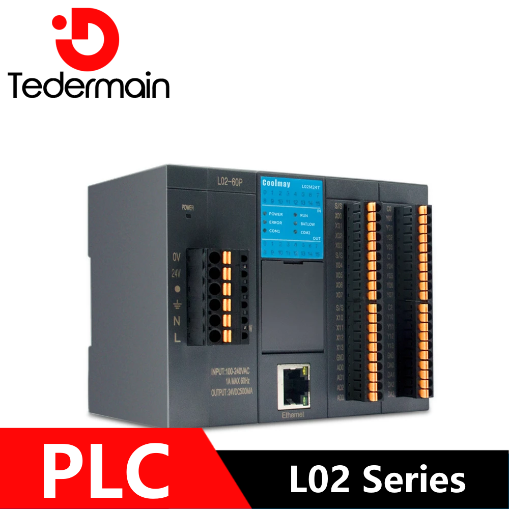 Coolmay L02 PLC シリーズホストモジュールプログラマブルロジックコントローラモニター rs485 イーサネットポート modbus プロトコル