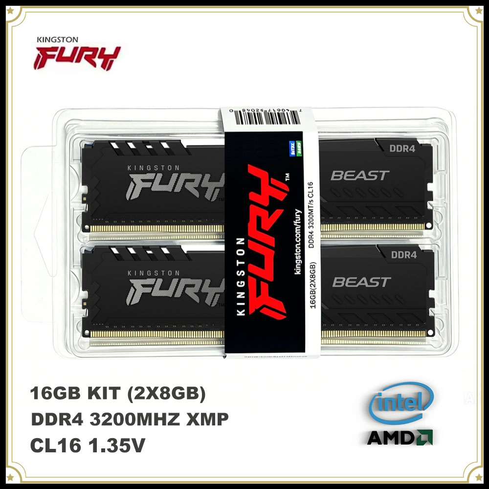 Kingston FURY BEAST DDR4 デスクトップ RAM メモリ DIMM 16GB(2x8GB) 32GB (2x16GB) キット 3200MHz 288ピン デスクトップ RAM デスクトップメモリ用