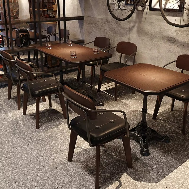 ビストロテーブルと椅子セットコーヒーショップ金属椅子バー音楽ダイニングバーダイニングチェア