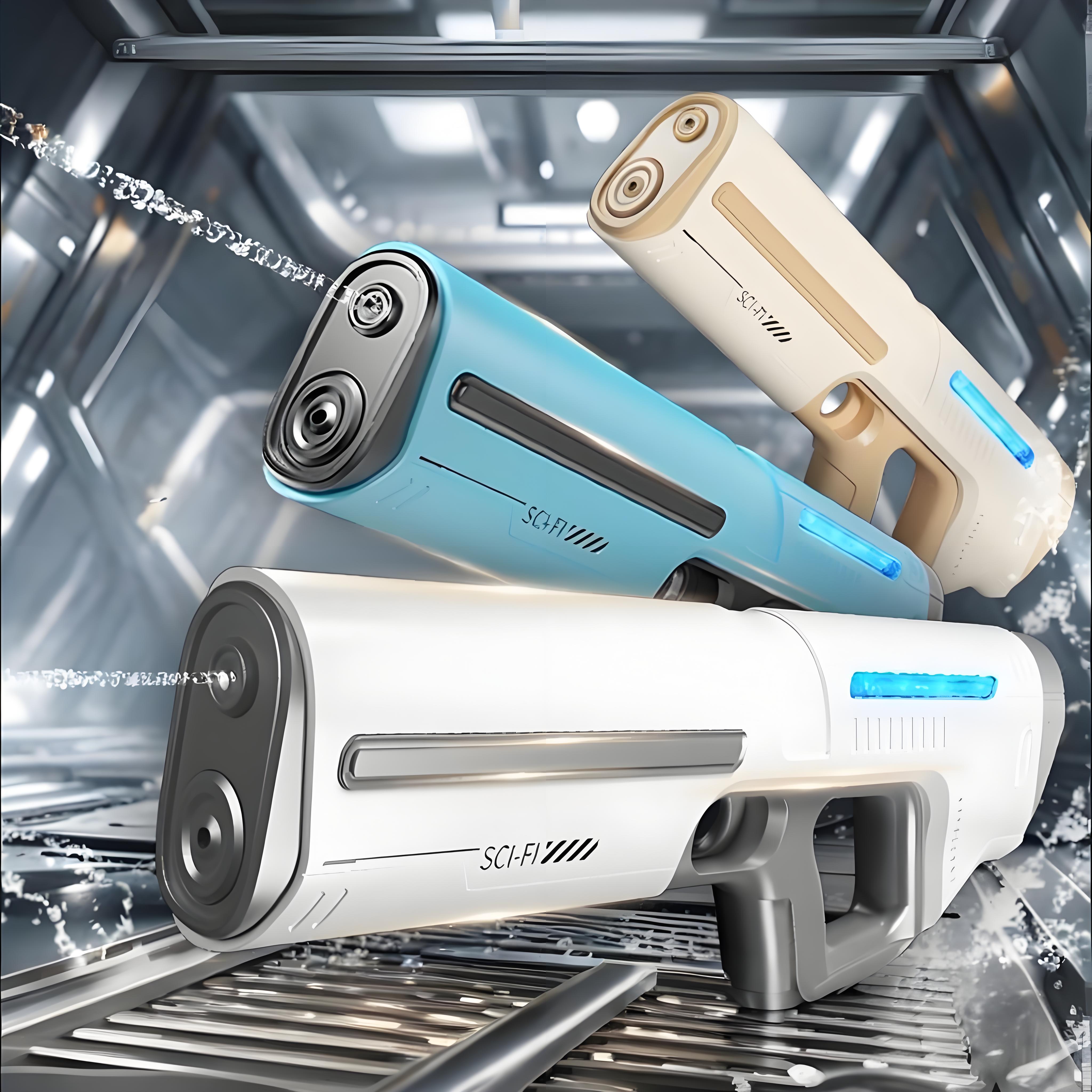 電動水鉄砲自動強力噴出USB充電式大容量貯水夏のビーチ屋外おもちゃ子供男の子用