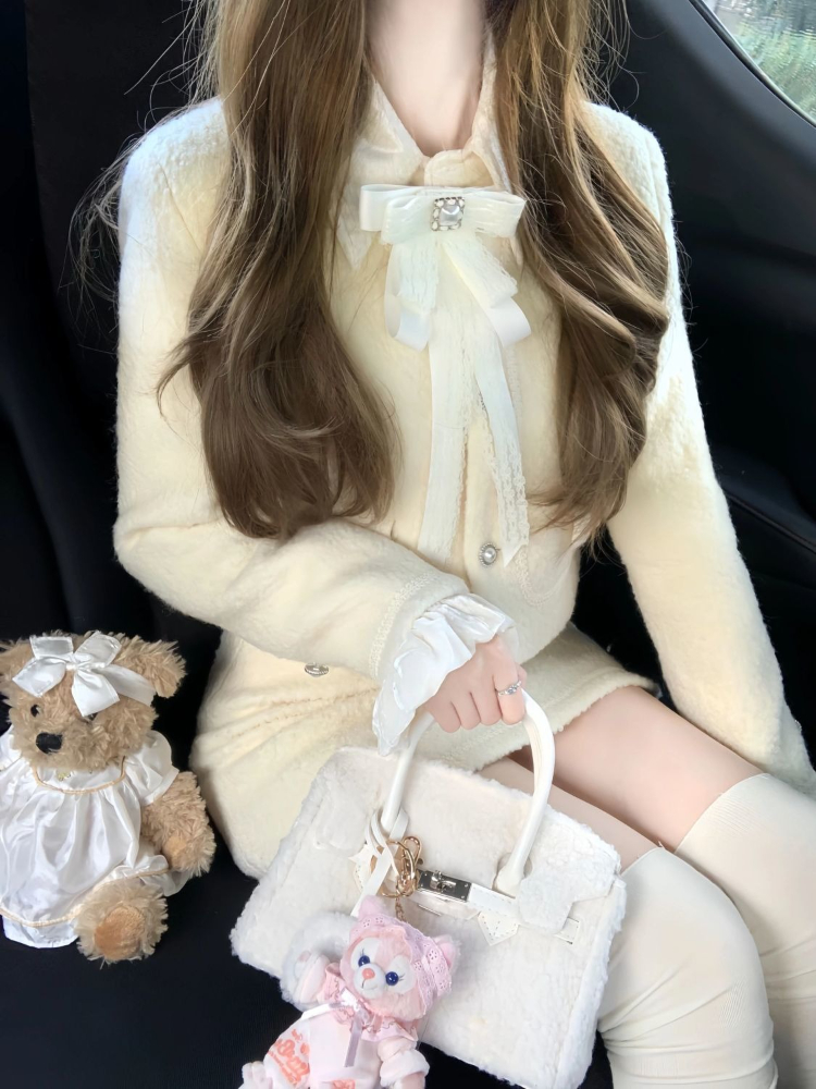秋のフレンチエレガントヴィンテージ女性の新しい 2 点セット Y2k 韓国ファッション痩身甘いデザインシックな女性の衣装女性服