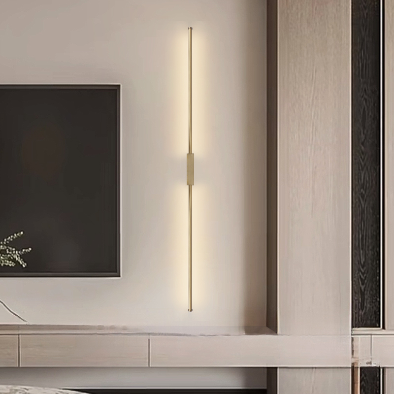 北欧スタイル 120 センチ LED ロングウォールランプ屋内ロング LED ウォールライト家の装飾寝室リビングルームソファ背景