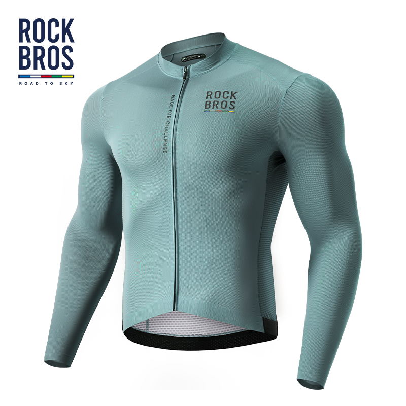 Rockbros ロードトゥスカイ男性プロフェッショナルサイクリング長袖ジャージ軽量通気性高弾性シャツ男性サイクリング服