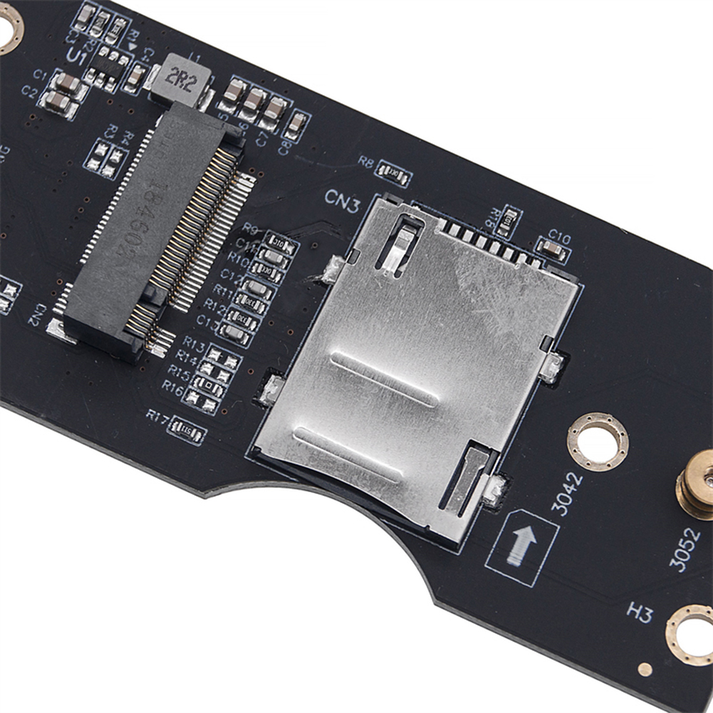 MINI PCIE M.2 - USB 3.0 ライザーボード 3G 4G 5G LTE コンバーターアダプター M2 PCIe - USB3.0 M.2 NGFF M キーカード（SIMカードスロット付き）