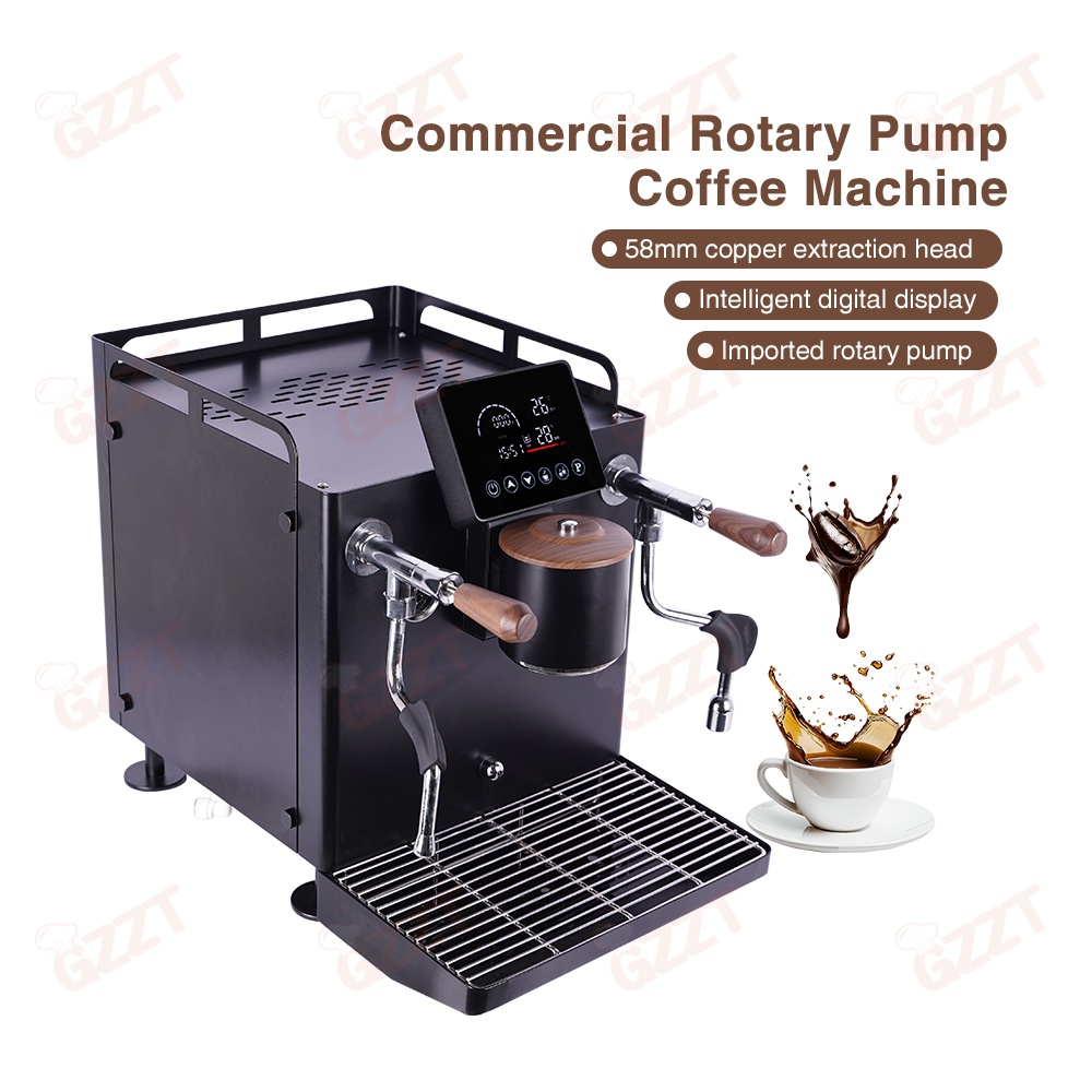 GZZT CMSM3000B プロフェッショナルエスプレッソコーヒーマシン 9Bar ロータリーポンプマルチボイラー PID 制御 Adj マルチパラメータコーヒーメーカー