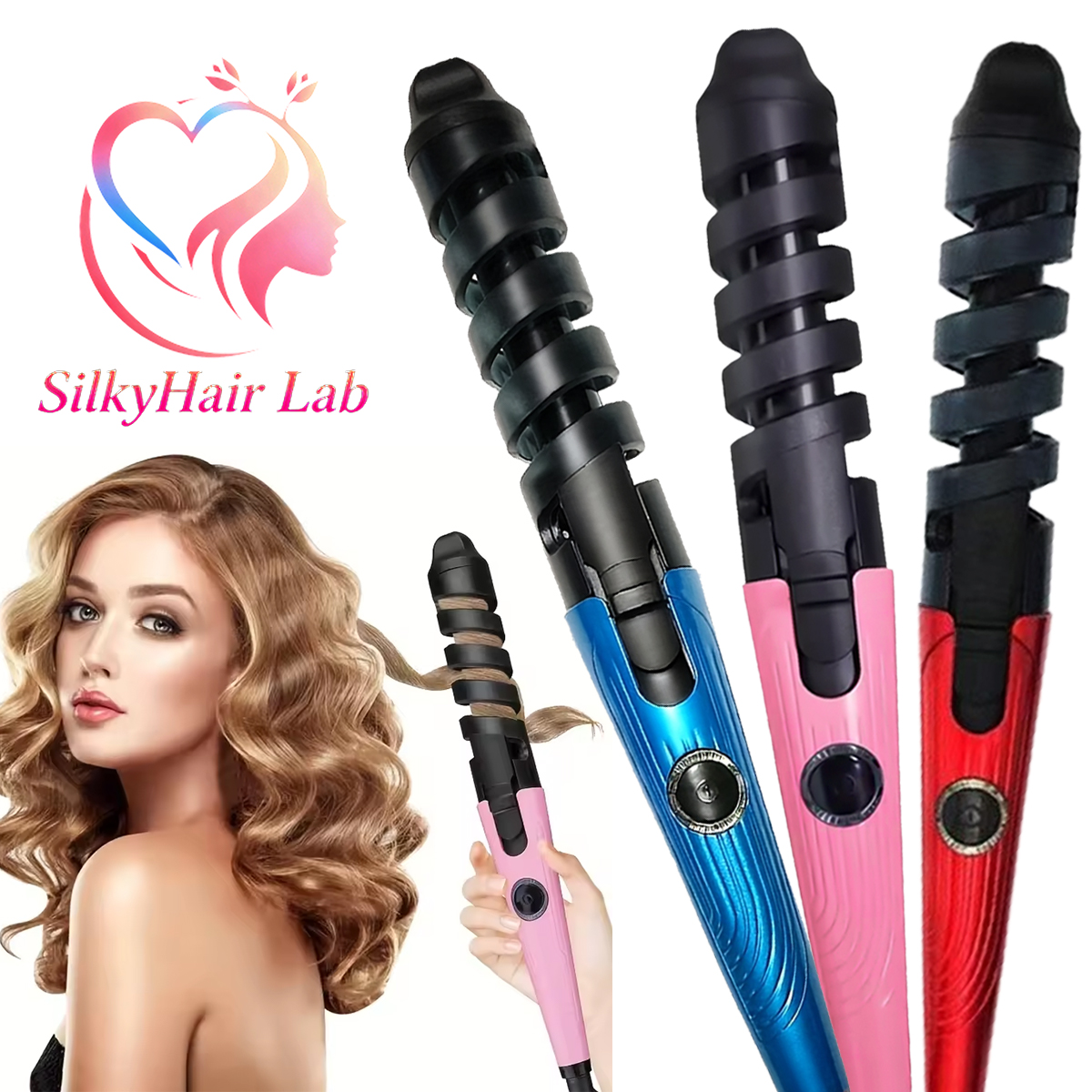 2-in-1 ヘアアイロンセット、ショート、ミディアム、ロングヘア用のインスタントヒートアップ、女性用ヘアツールホリデーギフト