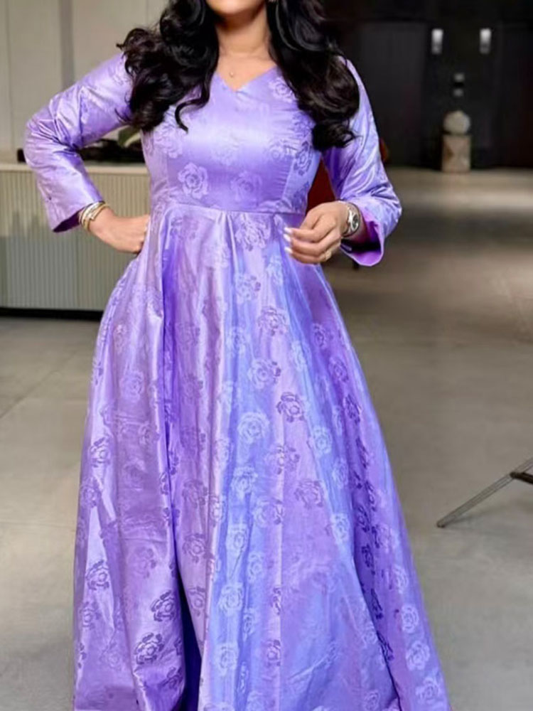 光沢のあるバザンリッシュロングドレス 2026 最高品質バザンリッシュイブニングドレス Boubou アンカラアフリカのウェディングパーティー Dashiki ローブ