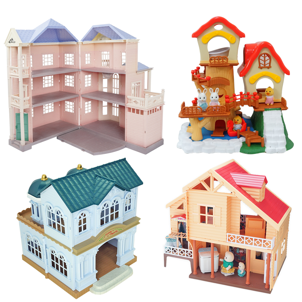 1:12 マイクロデラックスヴィラドールハウス城ツリーハウス講堂ままごとミニチュア家具モデルキッチンおもちゃ女の子ギフト