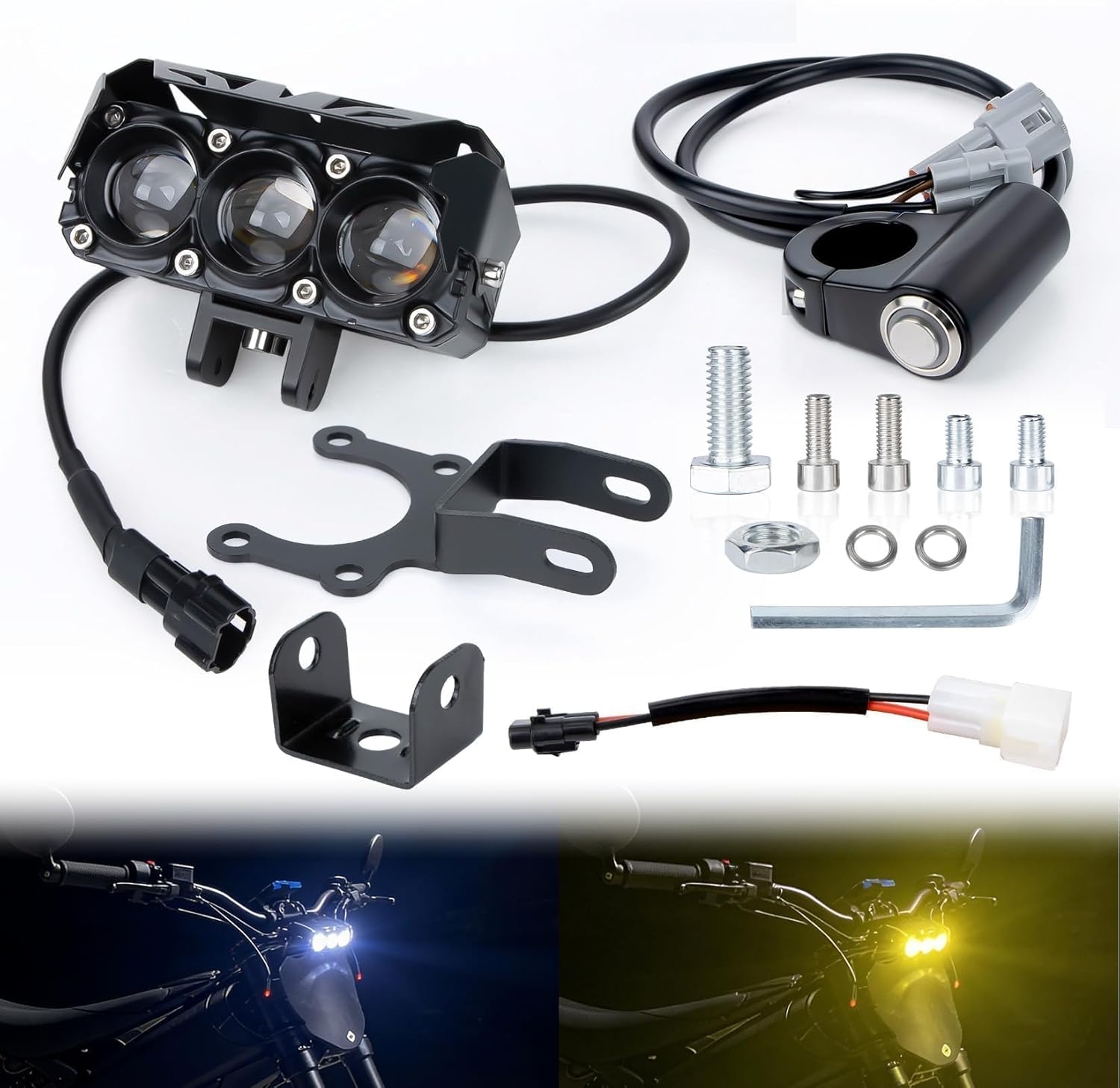 LED ヘッドライトキット フロントライトバー LED ヘッドランプキット プラグアンドプレイ Sur Ron Segway X260 ダートバイクヘッドライト Talaria Sting R用