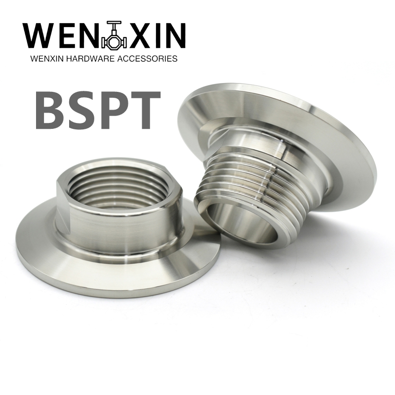 BSPT DN8 DN10 DN15 DN20 DN25 SS304 ステンレス鋼クランプ 25.4 50.5 64 ミリメートル衛生ネジカラーパイプ継手自家製アダプター