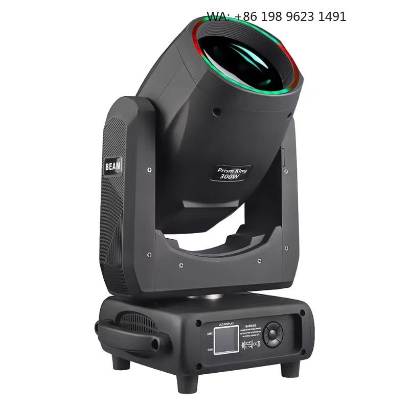300W プリズムキング ムービングヘッドビームライト デュアルプリズムデザイン カラーリッチステージランプ ライブショーパーティーステージ用