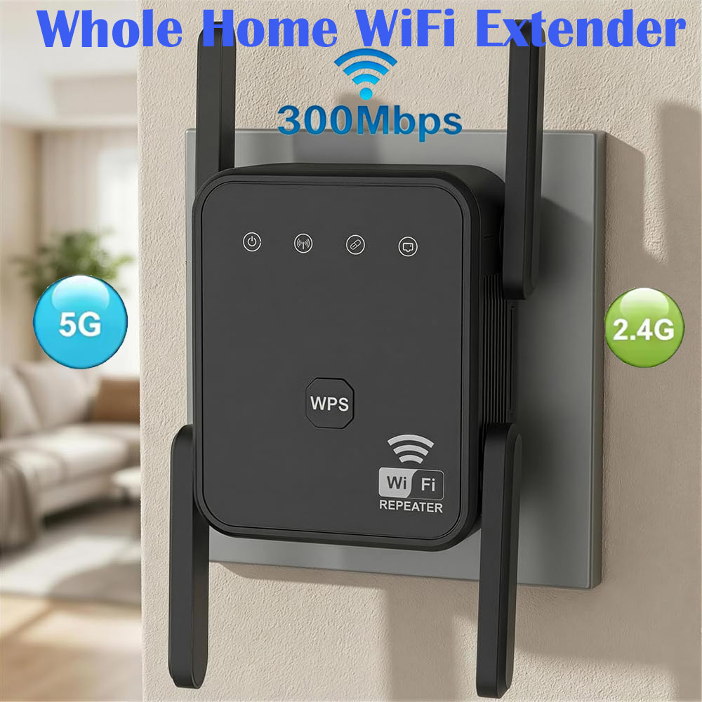 2026 新しい WiFi リピーター 300Mbps 2.4GHz ワイヤレス WIFI アンプ信号エクステンダーホームウォール Wi-Fi 信号ブースターリピーター AP モードイーサネットポート