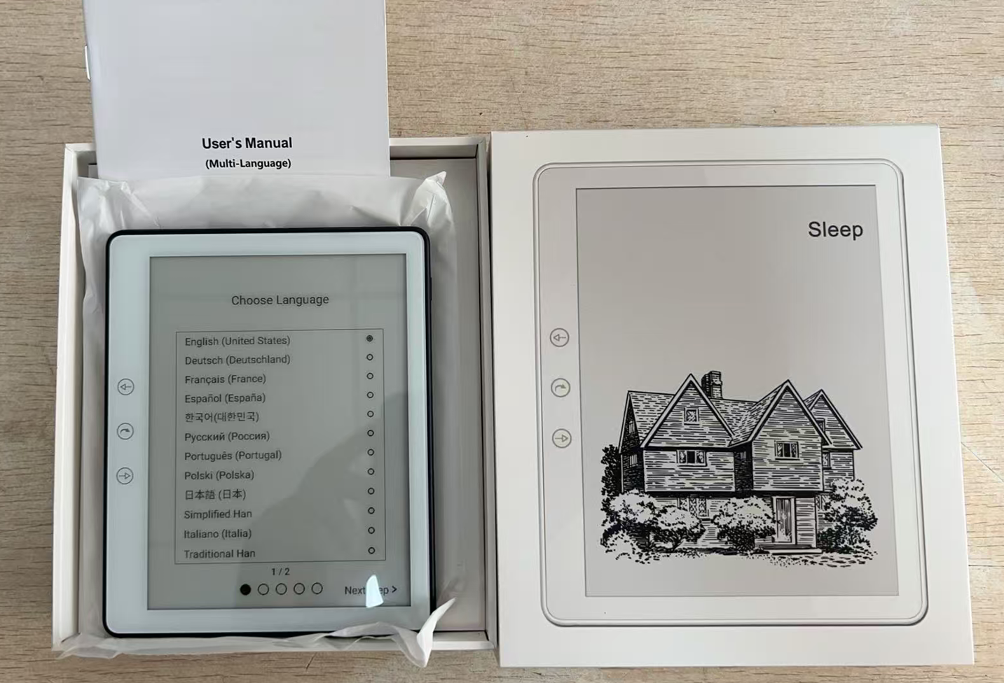 ブラック 5.8 インチ E-Ink ディスプレイ 32GB ストレージ 電子ブックリーダー バッテリー寿命の延長 タッチスクリーン電子リーダー TF カードスロット付き