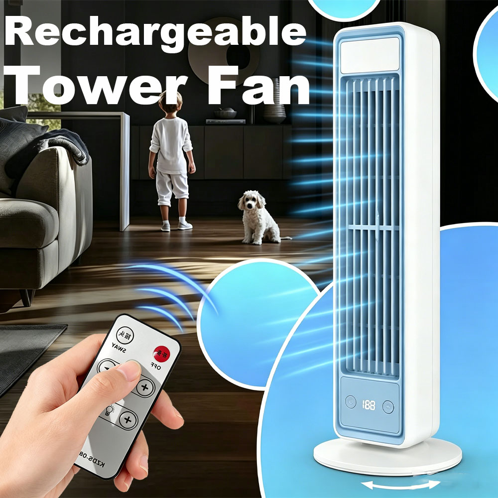 3600mAh 壁掛け空調ファンサイレント家庭用充電式タワーファン垂直デスクトップ空気クーラー寝室リビング用