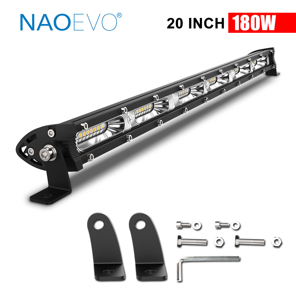 7 ''13'' 20 インチ 180 ワット LED ライトバー 12 V 24 V 投光器 Led DRL フォグランニング Led ワークライト 4 × 4 オフロードジープトラックトレーラー