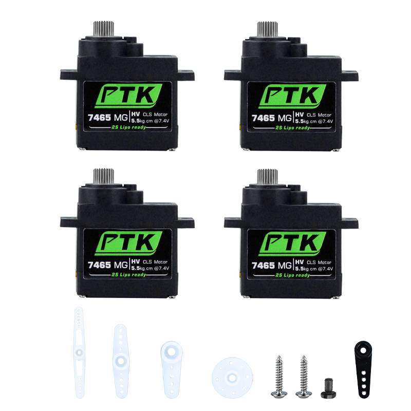PTK 7465W MG 9g デジタルサーボ メタルギア 防水 HV 5kg 固定翼 RC カー ヘリコプター ロボット サーボ 180° 1/8 サーボ
