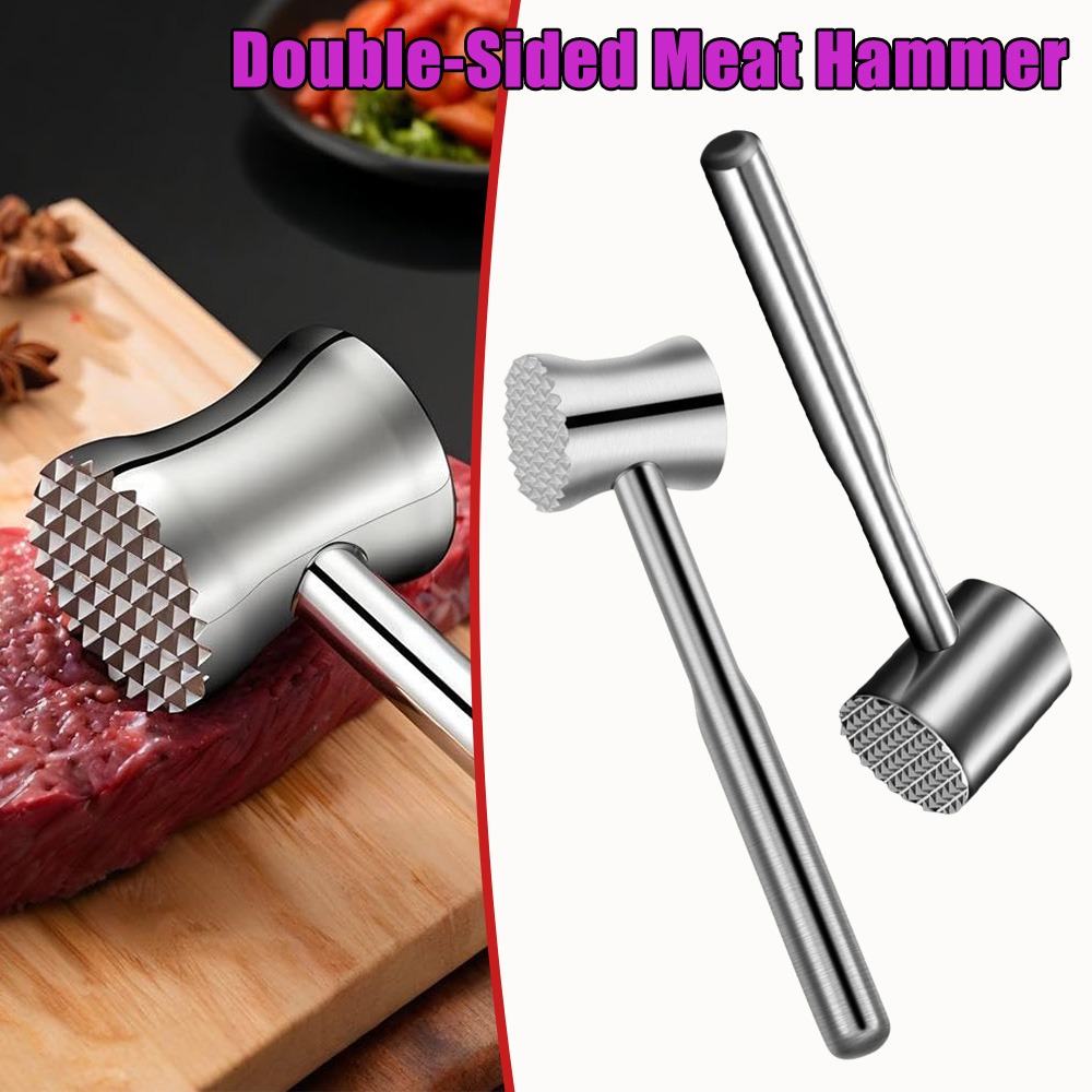 ステンレス鋼 304 肉軟化ハンマー精密鋳造人間工学に基づいたグリップ家庭用肉軟化およびステーキ軟化ツール用