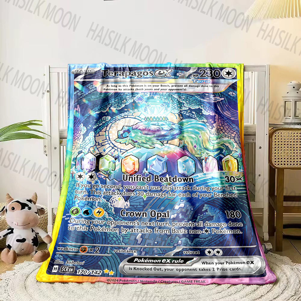 複数のスタイルポケモンカードプリントブランケット大人子供暖かい毛布ホームトラベルソフトで快適なブランケット高級ギフト