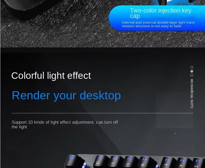 ホット販売 OEM104 キー有線高 DPI RGB 緑軸キーボードとマウスのセット