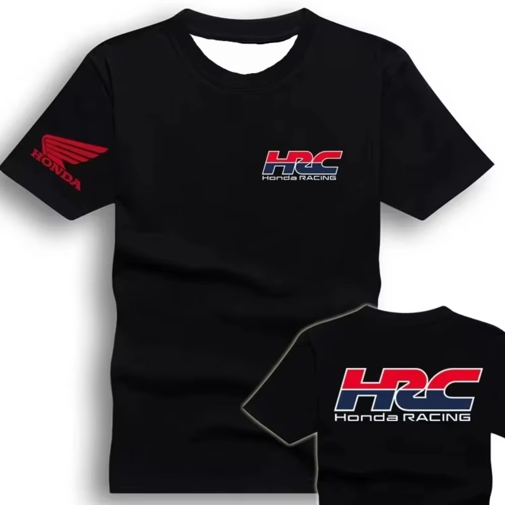 HRC ホンダレーシングオートバイ 3D 印刷 Tシャツレーシングスーツストリートブランドトップ夏速乾性快適なメンズ Tシャツ