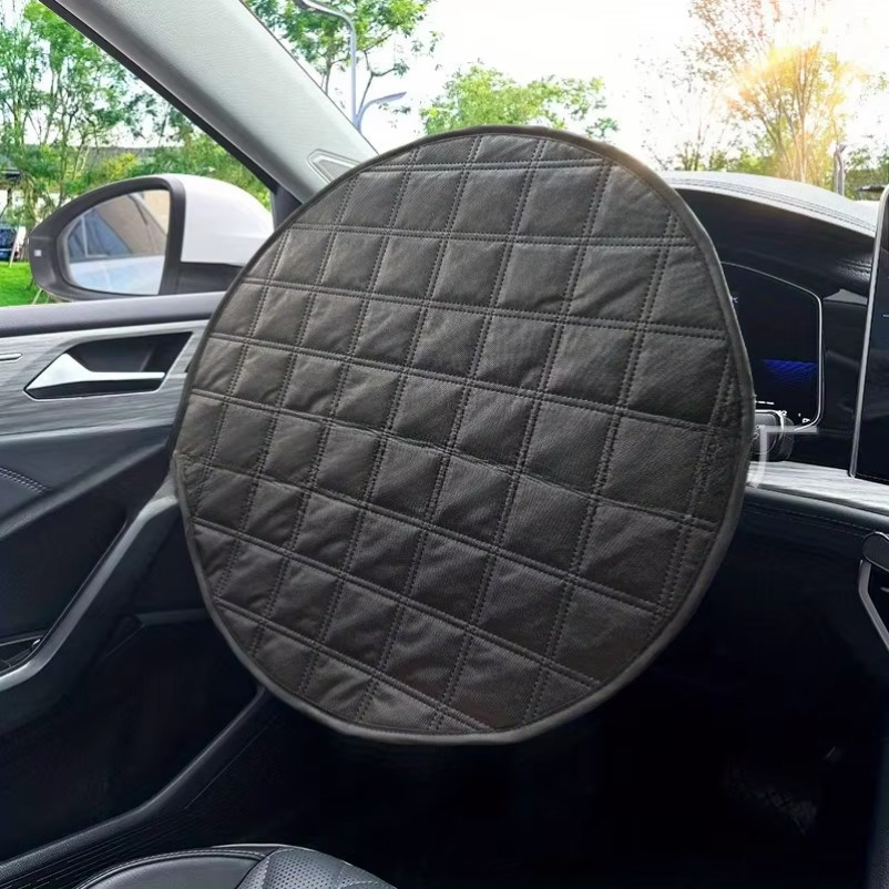 車のステアリングホイールサンカバー断熱サンシェードプロテクターアンチグレア高温耐性ほとんどの車両に