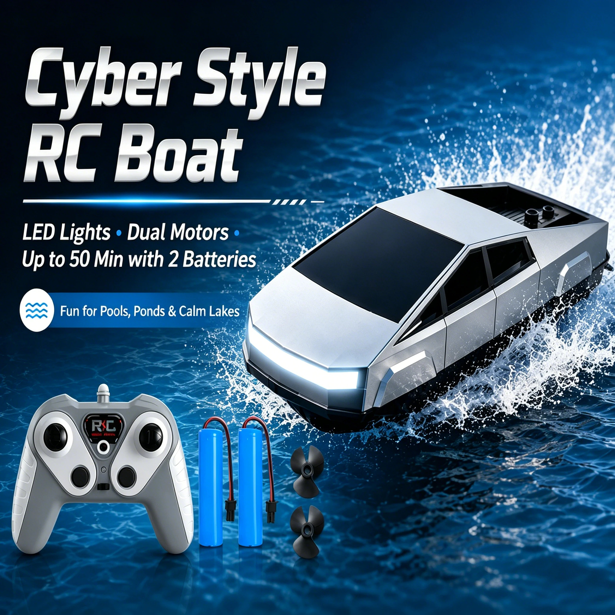 高速 RC ボート 2.4GHz リモコンデュアルモーター防水レーシングスピードボートプール湖屋外子供男の子のおもちゃギフト