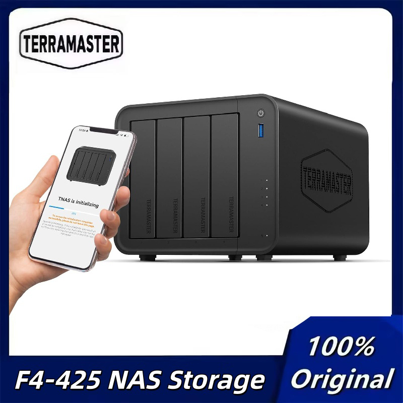 TERRAMASTER F4-425 4 ベイ NAS ストレージ ネットワーク Intel x86 クアッドコア CPU 接続ストレージ (ディスクレス)