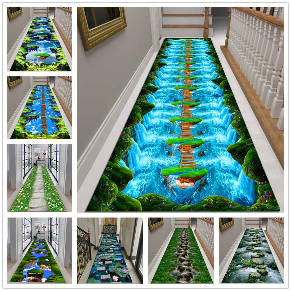 Large living room rugs Long corridor   3D children's bedroom floor  kitchen mats  home door