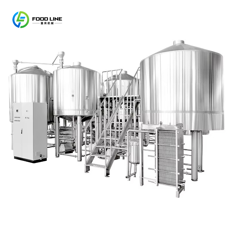 5000L 5000 リットル 50HL 工業用ステンレス鋼の蒸気加熱 2 容器大型ビール醸造所販売のための機器