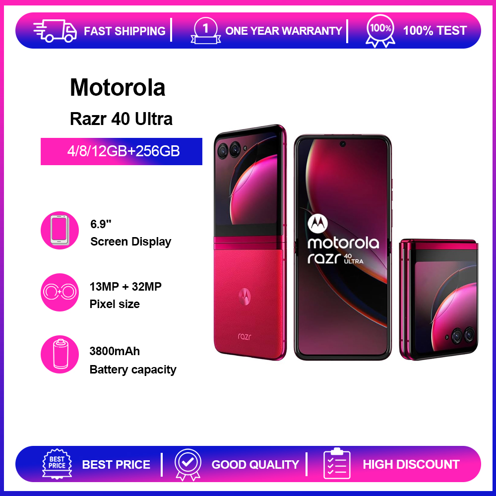 オリジナルモトローラ Razr 40 ウルトラ XT2321 5 グラム携帯電話 6.9 折りたたみ式 LTPO AMOLED ディスプレイ 256 ギガバイト ROM 4 ギガバイト RAM 指紋携帯電話