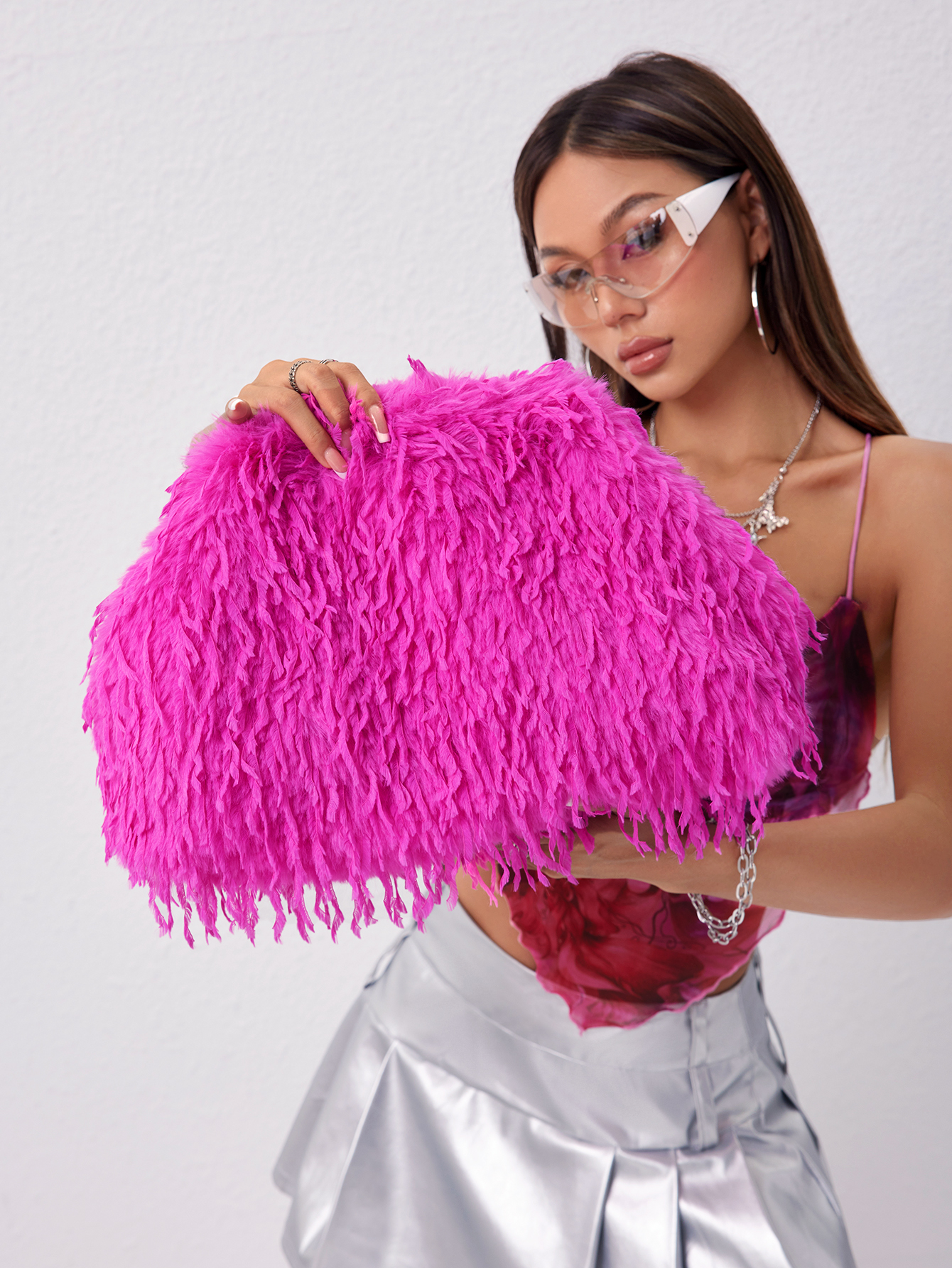 ドーパミンスタイルクリップバッグ、Y2Kファズクラッチバッグ、女性用、女性用プロムドレス、ウェディングアイテム、パーティーバッグ、大容量レディース財布