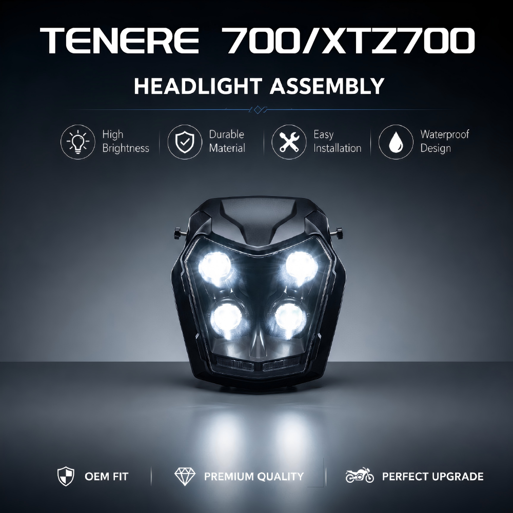 Tenere 700 xtz700 2024 BAG-H4300-00-00 防水オートバイフロントランプ