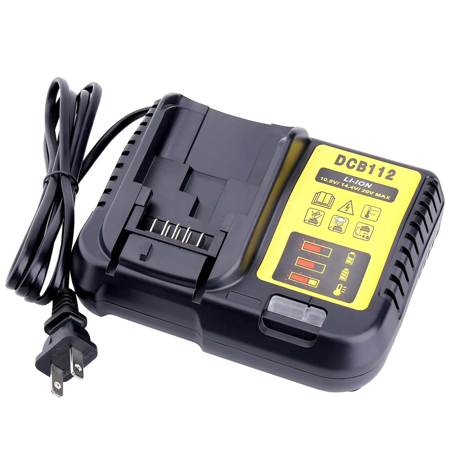DCB112 Dewalt 12V/20V バッテリー充電器交換用 Dewalt 12V/20V 最大バッテリー DCB200 DCB203 DCB125 DCB107 と互換性あり