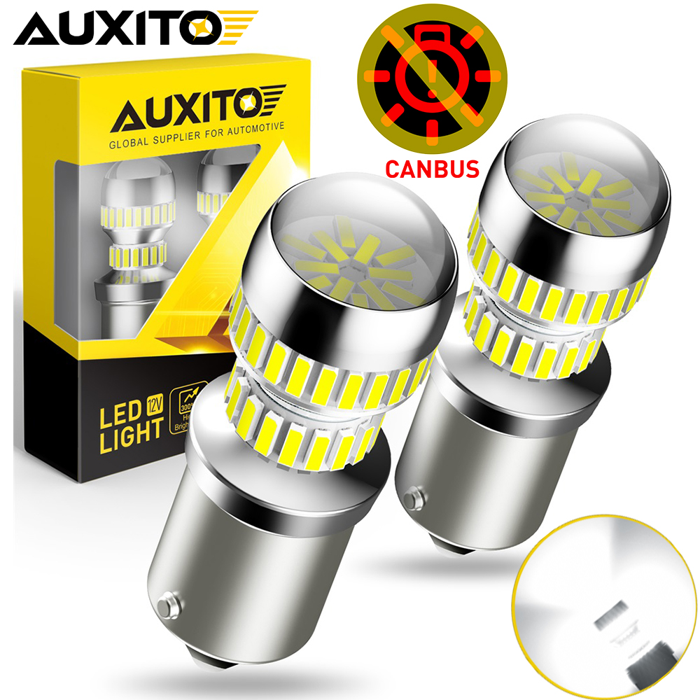 AUXITO 2Pcs Canbus BA15S P21W LED Bulb Car Light 1156 1157 BAY15D P21/5W Backup P21W T20 7443 7440 LED Bulbs Tail Parking Lamp