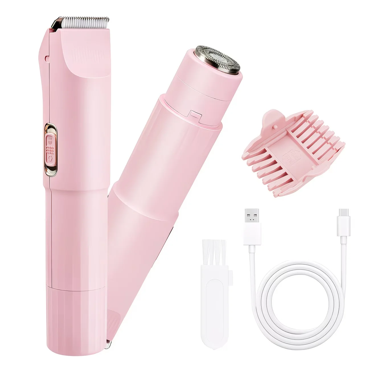 女性のダブルヘッド電気シェーバーデュアル目的かみそりボディ脱毛器脚脇の下ビキニエリア脱毛トリマー