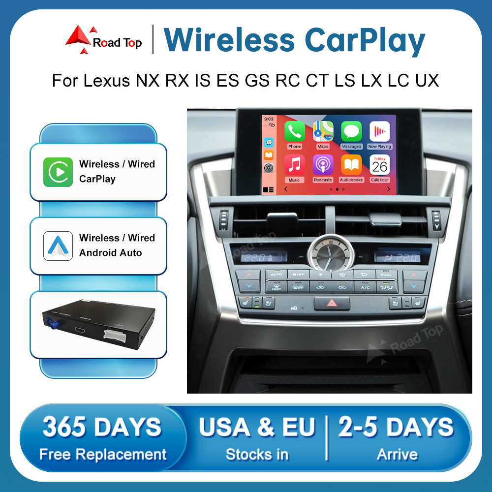ワイヤレス CarPlay Android Auto レクサス NX RX IS ES GS RC CT LS LX LC UX 2014-2019 ミラーリンク AirPlay カープレイ機能付き