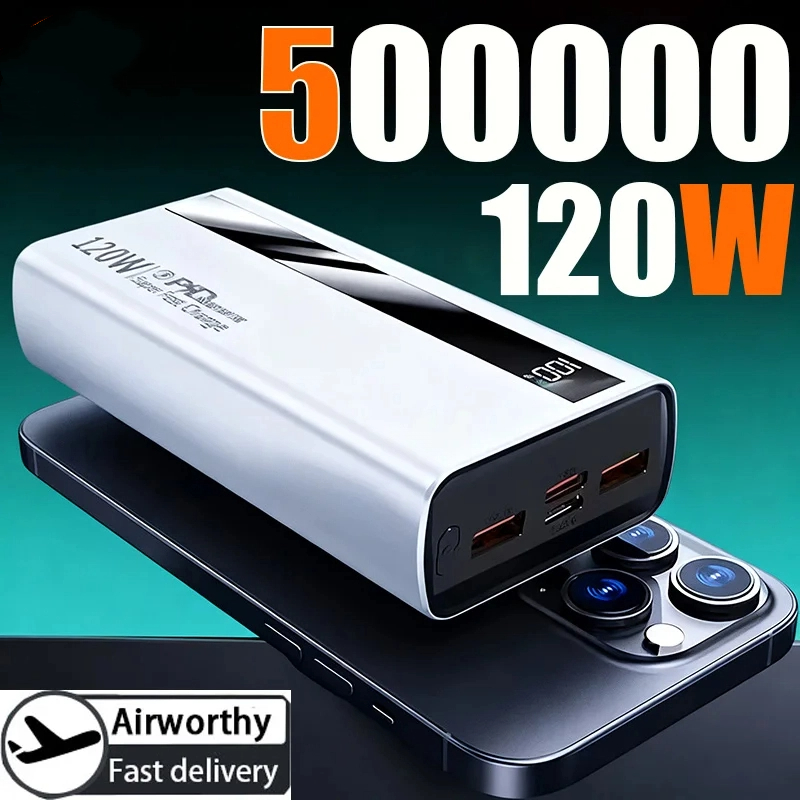 新しい 120 ワット 200000mAh 高容量電源銀行超高速充電電源銀行ポータブルバッテリー充電器 iPhone サムスン Huawei 社